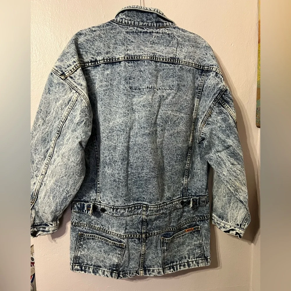 ❌SOLD❌ JORDACHE No Exit Men’s Acid Wash Denim Jacket - Large - Picture 7 of 7